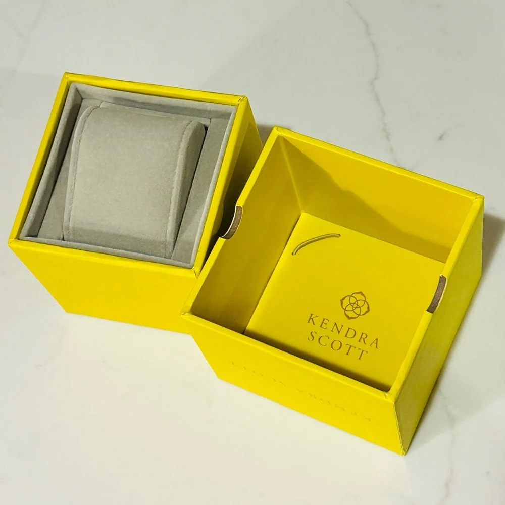 Kendra Scott Yellow Branded Empty Watch Jewelry Box